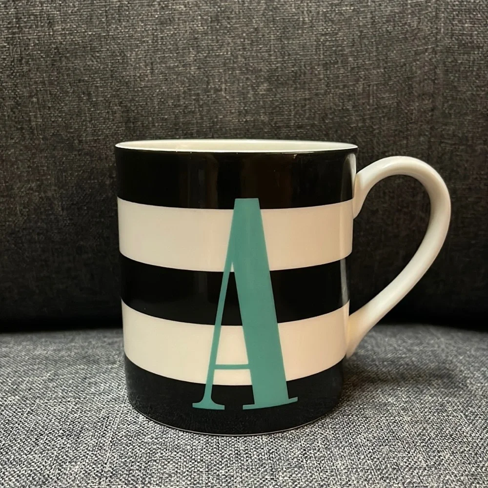 Kate Spade Wickford Red Letter Day Monogram Mug- A